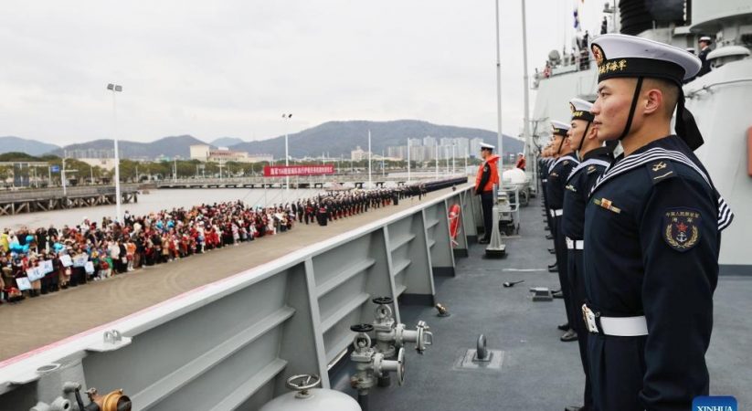 Chinese navy fleet returns from escort missions