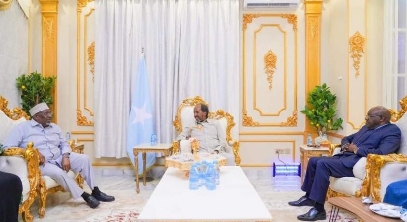 President Hassan Sheikh Welcomes EAC Parliament Speaker at Villa Somalia