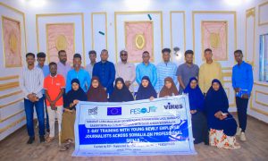 FESOJ concluded training20 young journalists in Jowhar city, Hirshabelle State