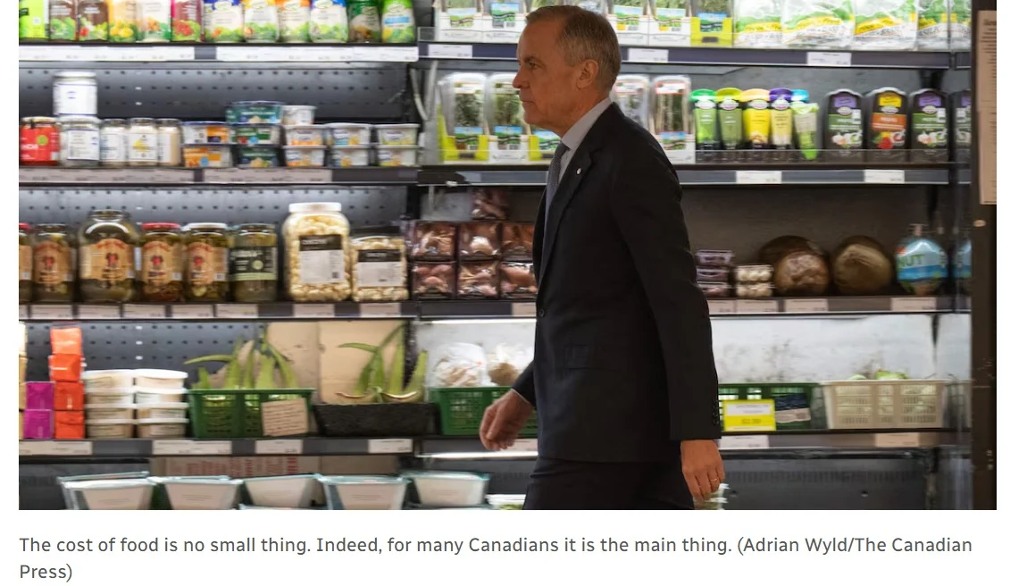 In Canadian politics, a new world order can’t overshadow the price of groceries