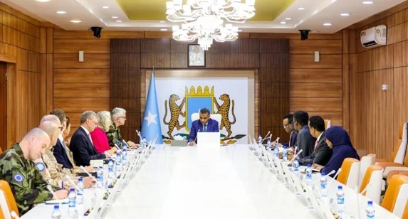 RW Xamsa ayaa xafiiskiisa ku soo dhaweeyay wafdi heer sare ah oo ka socda Midowga Yurub.