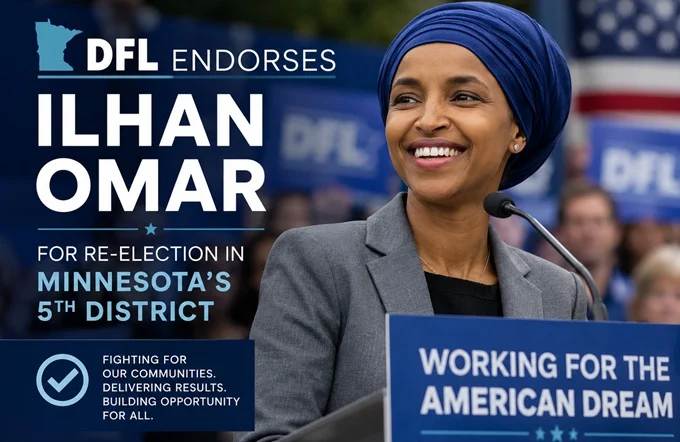 DFL Endorses Ilhan Omar for Re-Election in Minnesota’s 5th District